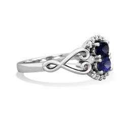 Sapphire Love Nest 14K White Gold ring R5860