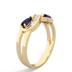 Sapphire Diamond Infinity 14K Yellow Gold ring R5390