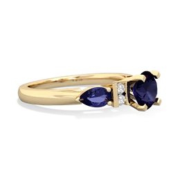 Sapphire 6Mm Round Eternal Embrace Engagement 14K Yellow Gold ring R2005