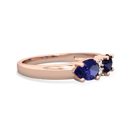 Sapphire Pear Bowtie 14K Rose Gold ring R0865