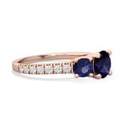 Sapphire Pave Trellis 14K Rose Gold ring R5500