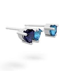 Sapphire Sweethearts 14K White Gold earrings E5260