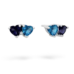 Sapphire Sweethearts 14K White Gold earrings E5260