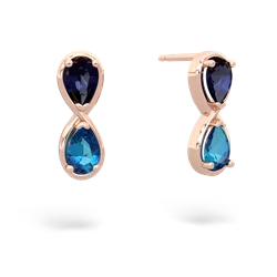 Sapphire Infinity 14K Rose Gold earrings E5050