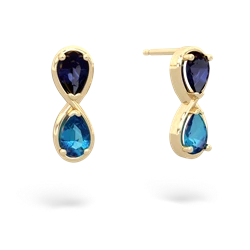 Sapphire Infinity 14K Yellow Gold earrings E5050