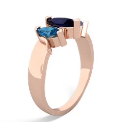 Sapphire Three Peeks 14K Rose Gold ring R2433