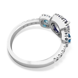 Sapphire Regal Halo 14K White Gold ring R5350