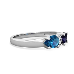 Sapphire Pear Bowtie 14K White Gold ring R0865