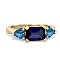 Sapphire Three Stone 14K Yellow Gold ring R5235