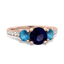 Sapphire Pave Trellis 14K Rose Gold ring R5500