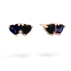 Sapphire Sweethearts 14K Rose Gold earrings E5260