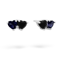 Sapphire Sweethearts 14K White Gold earrings E5260