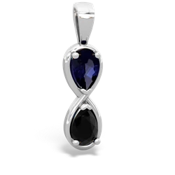 Sapphire Infinity 14K White Gold pendant P5050