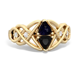 Sapphire Keepsake Celtic Knot 14K Yellow Gold ring R5300