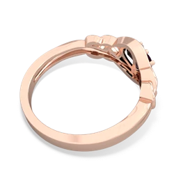 Sapphire Celtic Love Knot 14K Rose Gold ring R5420