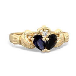 Sapphire 'Our Heart' Claddagh 14K Yellow Gold ring R2388