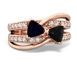 Sapphire Bowtie 14K Rose Gold ring R2360