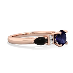 Sapphire 6Mm Round Eternal Embrace Engagement 14K Rose Gold ring R2005