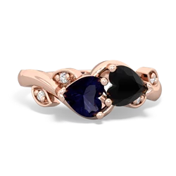 Sapphire Floral Elegance 14K Rose Gold ring R5790