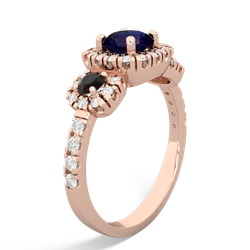 Sapphire Regal Halo 14K Rose Gold ring R5350