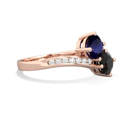 Sapphire Channel Set Two Stone 14K Rose Gold ring R5303