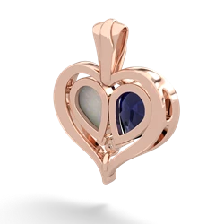 Sapphire Two Become One 14K Rose Gold pendant P5330