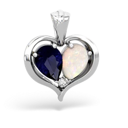 Sapphire Two Become One 14K White Gold pendant P5330