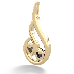 Sapphire Keepsake Curves 14K Yellow Gold pendant P5450