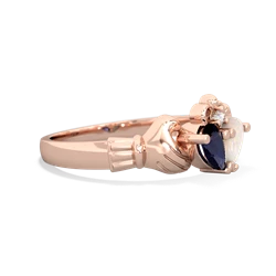 Sapphire 'Our Heart' Claddagh 14K Rose Gold ring R2388