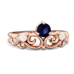 Sapphire Crown Keepsake 14K Rose Gold ring R5740