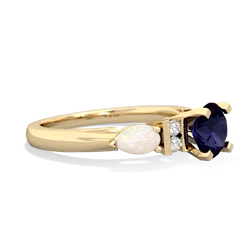 Sapphire 6Mm Round Eternal Embrace Engagement 14K Yellow Gold ring R2005