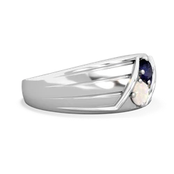 Sapphire Men's Streamline 14K White Gold ring R0460