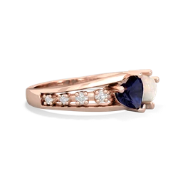 Sapphire Heart To Heart 14K Rose Gold ring R3342