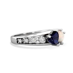 Sapphire Heart To Heart 14K White Gold ring R3342