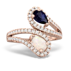 Sapphire Diamond Dazzler 14K Rose Gold ring R3000