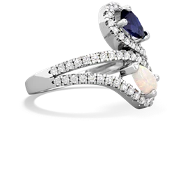 Sapphire Diamond Dazzler 14K White Gold ring R3000