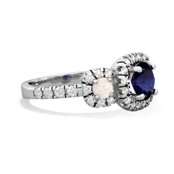 Sapphire Regal Halo 14K White Gold ring R5350