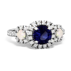 Sapphire Regal Halo 14K White Gold ring R5350