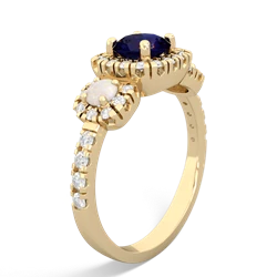 Sapphire Regal Halo 14K Yellow Gold ring R5350