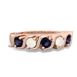 Sapphire Anniversary Band 14K Rose Gold ring R2089