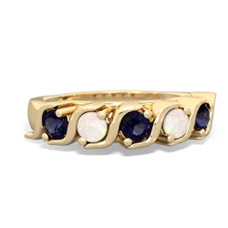 Sapphire Anniversary Band 14K Yellow Gold ring R2089