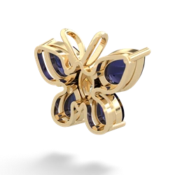 Sapphire Butterfly 14K Yellow Gold pendant P2215