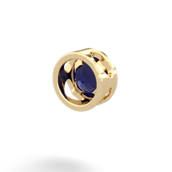 Sapphire 6Mm Slide 14K Yellow Gold pendant P3786