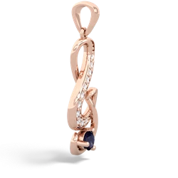 Sapphire G-Clef Music 14K Rose Gold pendant P5830