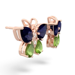 Sapphire Butterfly 14K Rose Gold earrings E2215