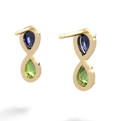 Sapphire Infinity 14K Yellow Gold earrings E5050