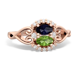 Sapphire Love Nest 14K Rose Gold ring R5860