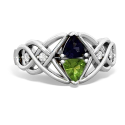 Sapphire Keepsake Celtic Knot 14K White Gold ring R5300