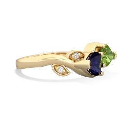 Sapphire Floral Elegance 14K Yellow Gold ring R5790