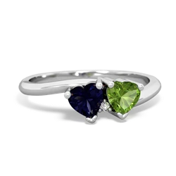 Sapphire Sweethearts 14K White Gold ring R5260